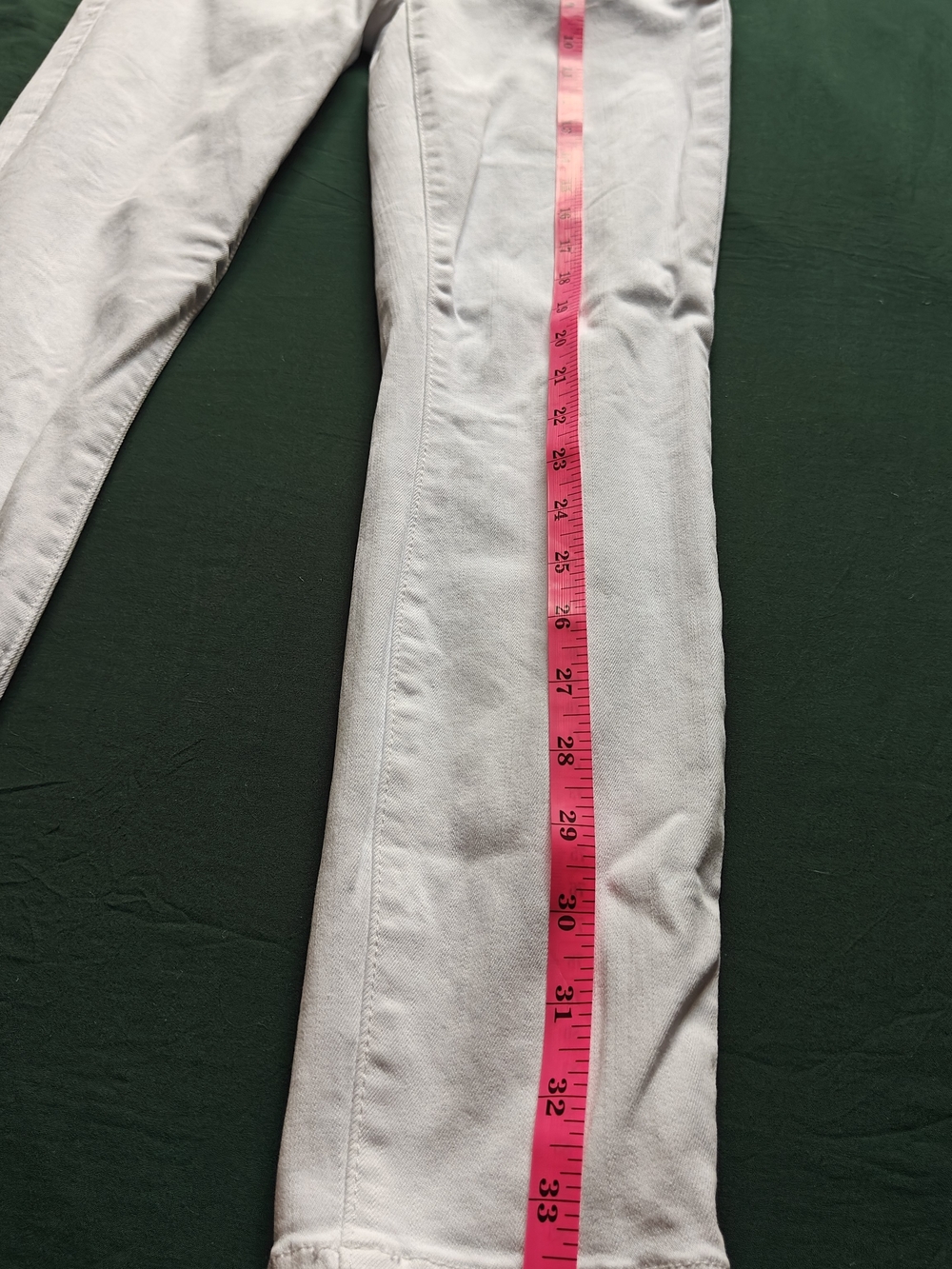 L'AGENCE Women White Denim Skinny Jeans Slim Fit Mid Rise Size 24 - Picture 2 of 9